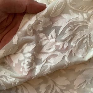 Vintage 90s burnout velour lace sheer fitted top